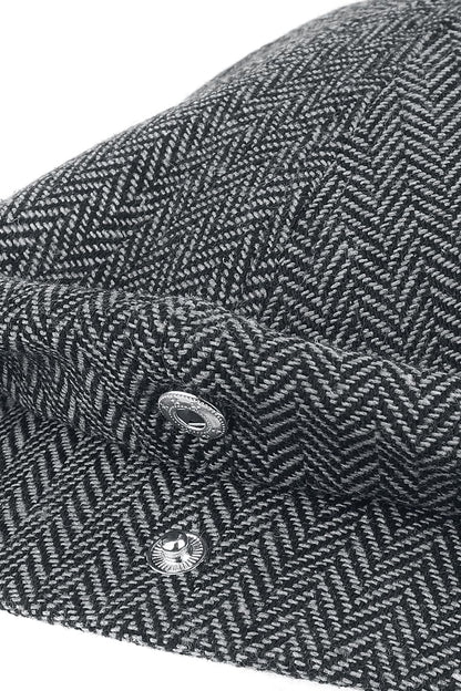 Brixton Brood Snap Cap Grey/Black MD (7 1/4)