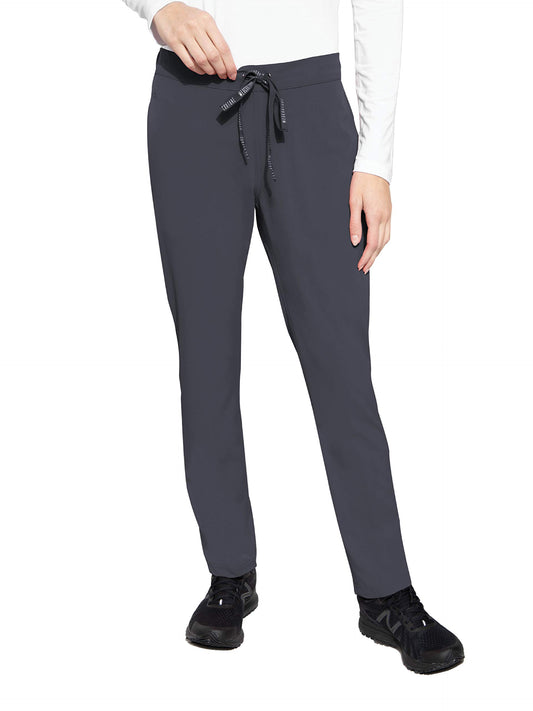 Med Couture Peaches Women's Flat Front Pant, Pewter, X-Small Petite