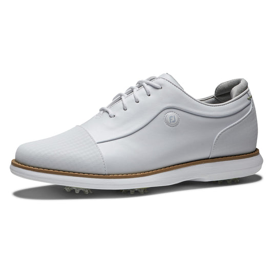 FootJoy Women's Traditions Previous Season Style Golf Shoe, White/White Cap Toe, 8 Wide