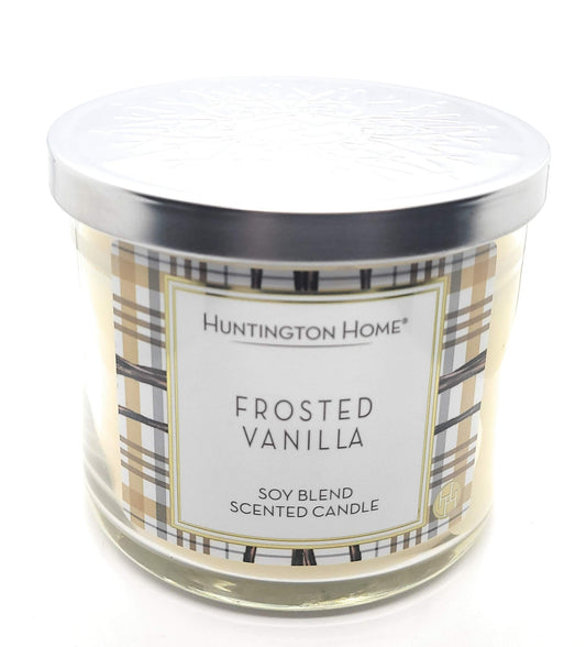 Huntington Home Frosted Vanilla Soy Blend Scented 3-Wick Candle