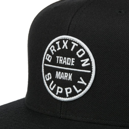 Brixton Men's Oath III Baseball Cap Black/Copper – Snapback Closure