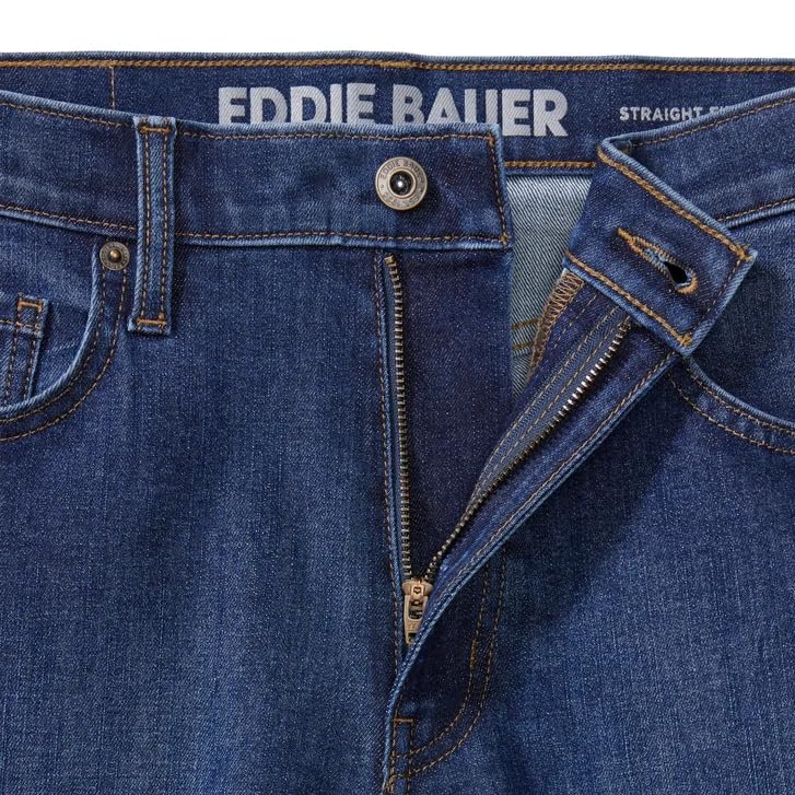 Eddie Bauer Men’s Regular Fit Stretch Jean (Dark Blue, 30W x 30L)