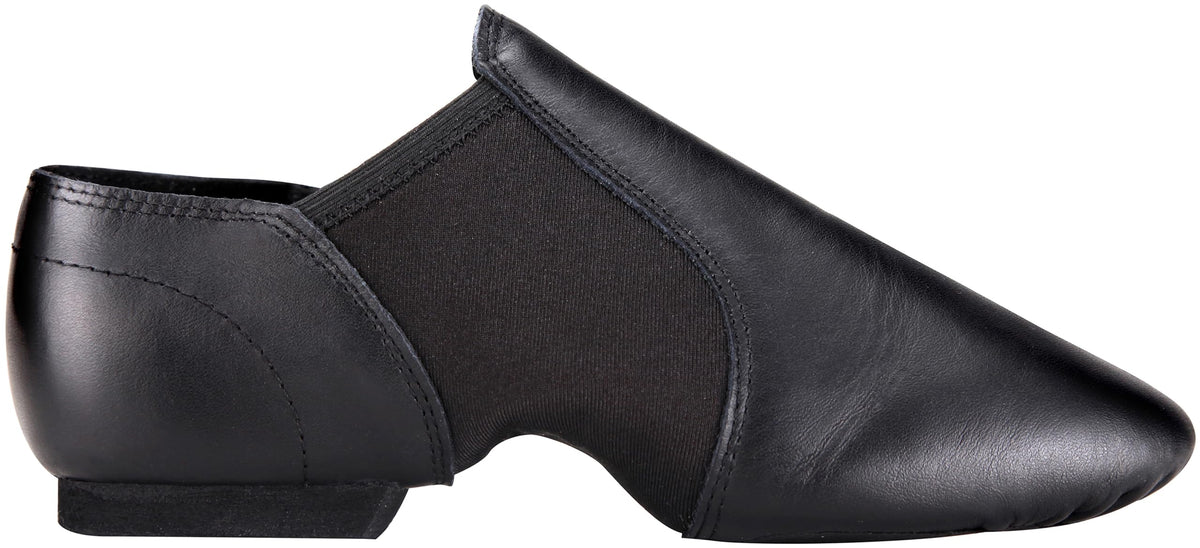 Linodes Leather Jazz Shoe Slip-on for Women Men Dance Shoes Black 8.5M