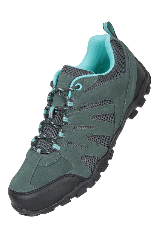 Mountain Warehouse Outdoor Womens Hiking Shoes Walking Sneakers Petrol Blue Womens Shoe Size 6 US