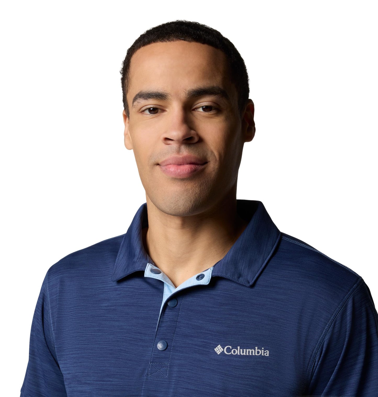 Columbia Mens Sage Peak Knit Polo, Dark Mountain Heather, Small