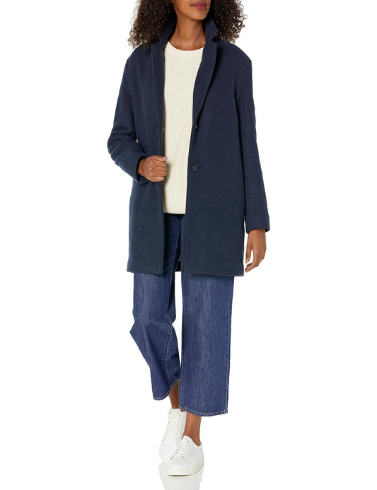 Tommy Hilfiger Women's OW COAT,Navy,XXS