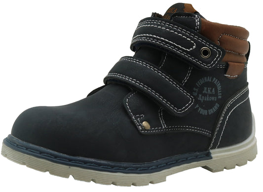 Apakowa Toddler Boy's Cowboy Boots (8 M US Toddler, Black)