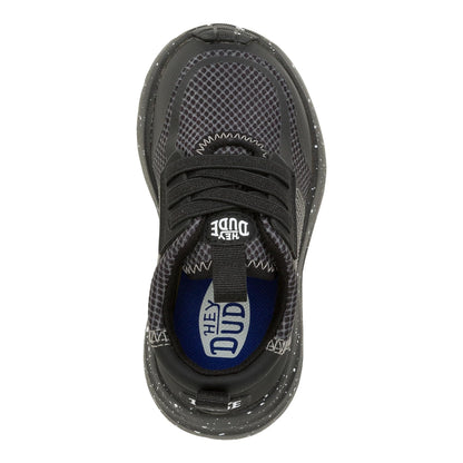 HEYDUDE Men's Kid Sirocco Play Varsity (Toddler), Black/Black, 7 Medium