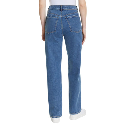 Gloria Vanderbilt Women’s Straight Leg Relaxed Fit Cotton Stretch Jean (Dark Blue, 10)