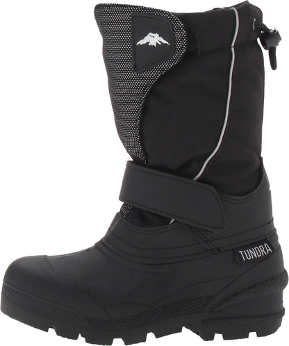 Tundra Boots Kids Boy's Quebec (Toddler/Little Kid/Big Kid) Black/Silver Boot 10 Toddler M