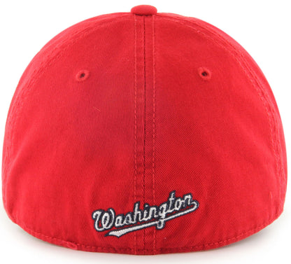 47 MLB Team Color Primary Logo Franchise Fitted Baseball Hat Cap, Unisex Adult - Washington Nationals - Red (Large)