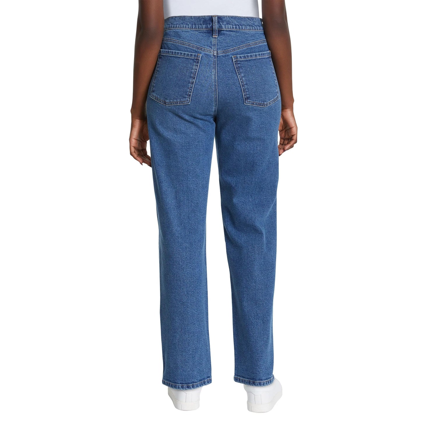 Gloria Vanderbilt Women’s Straight Leg Relaxed Fit Cotton Stretch Jean (Dark Blue, 8)