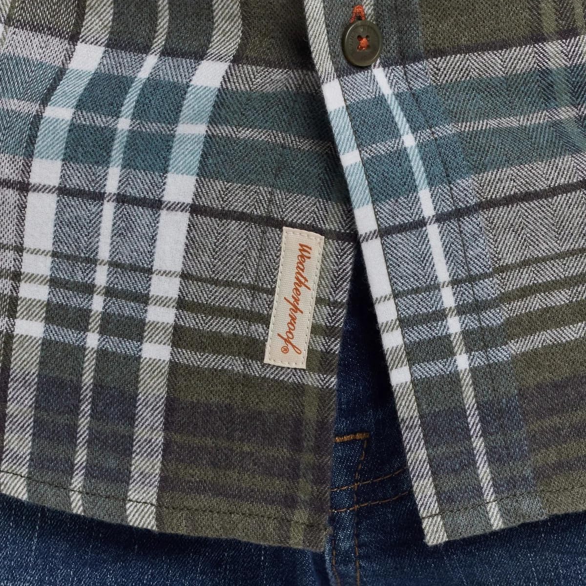 Weatherproof Vintage Mens Flannel Shirt (US, Alpha, XX-Large, Regular, Regular, Green Plaid)