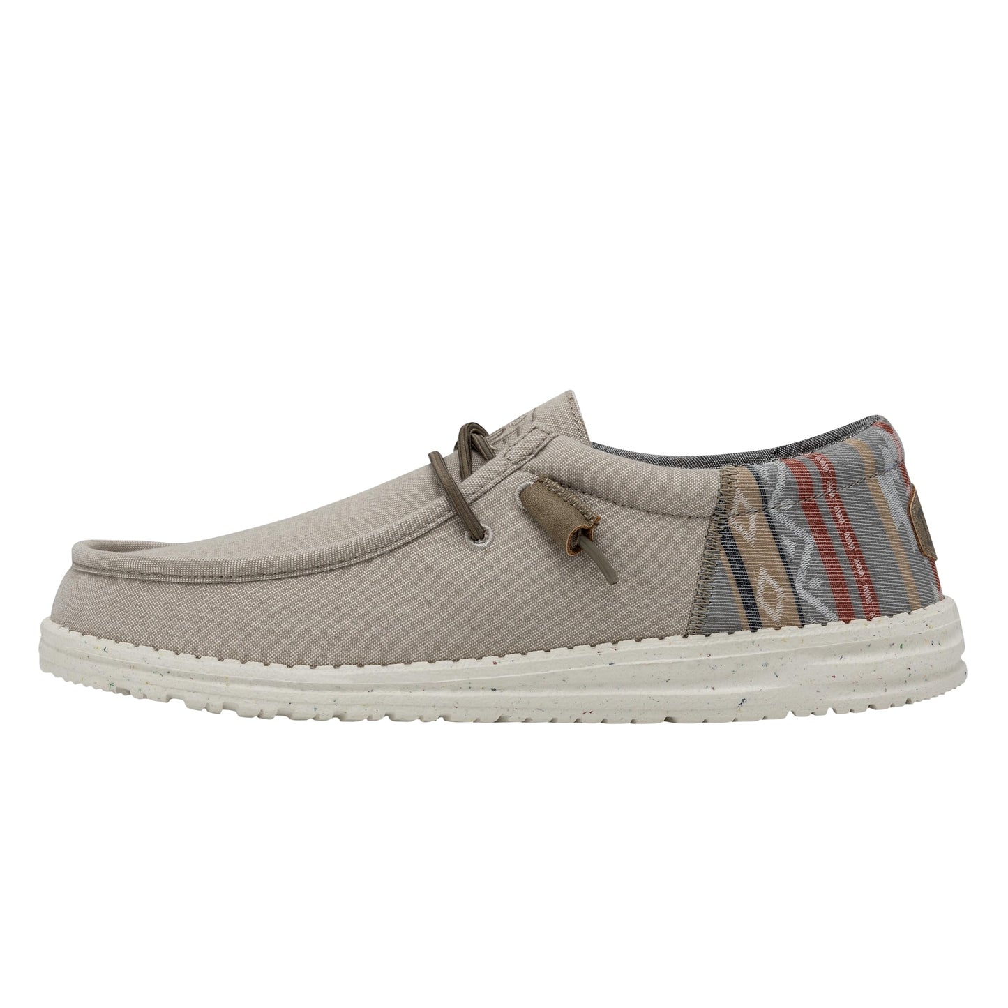 HEYDUDE Men's Wally Funk Slip On Shoe, Sand Size 6 | Lightweight Casual Loafer | Easy On Travel Shoe, Textile Upper, Everyday Wear