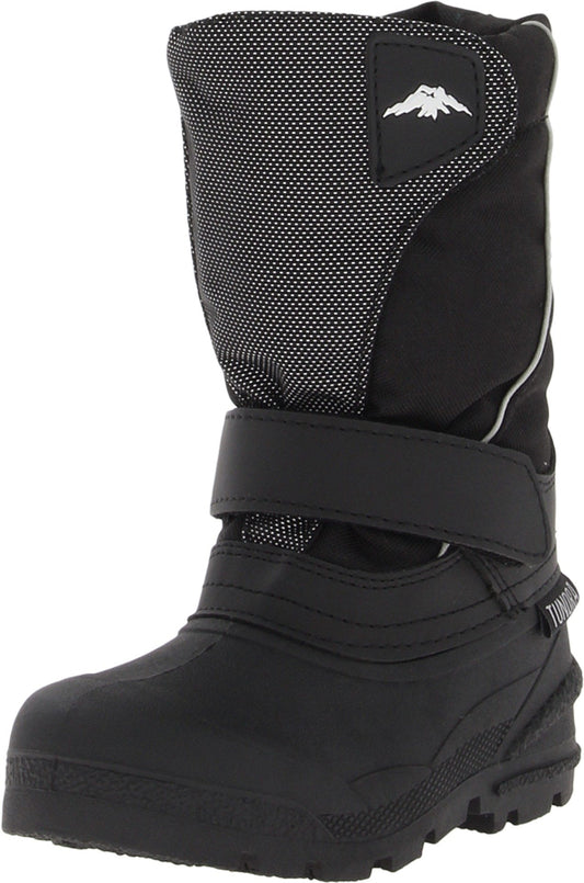 Tundra Boots Kids Boy's Quebec (Toddler/Little Kid/Big Kid) Black/Silver Boot 10 Toddler M