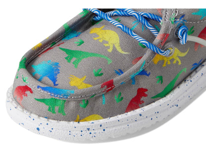 HEYDUDE Kids Mens Wally Funk Dinomite (Toddler) Grey/Multi 9 Toddler M