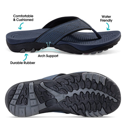 SHGM Men Sandals,Indoor Anti Skid Thong Slippers and Outdoor Slippers for Beach,Comfort Casual Thong Sandals (Dark gray 10)