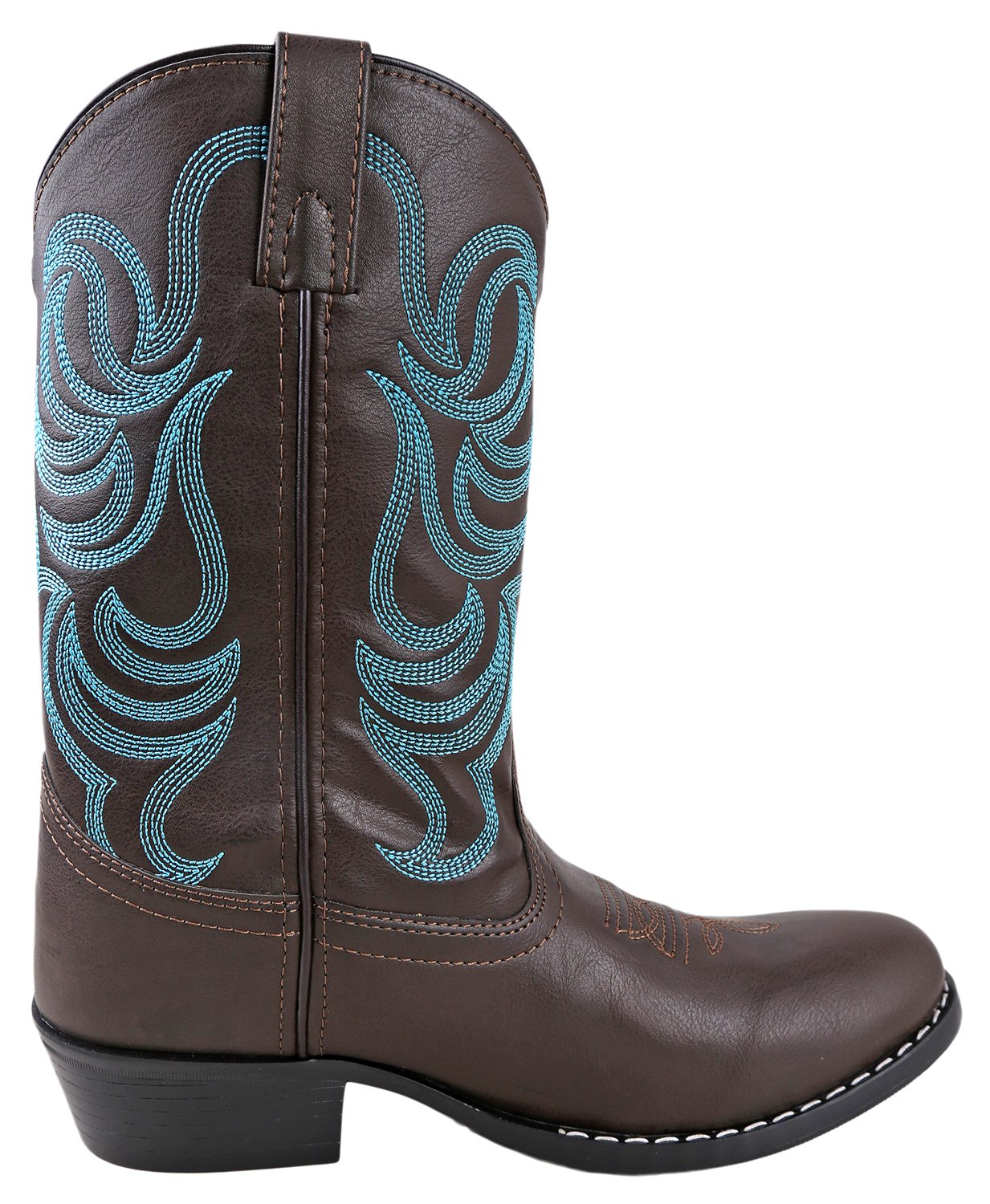 Smoky Mountain Boys Brown with Blue Stitch Monterey Western Cowboy Boots Brown 12 M US Little Kid
