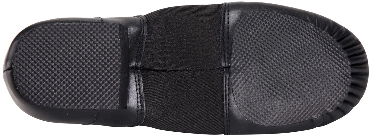 Linodes Leather Jazz Shoe Slip-on for Women Men Dance Shoes Black 8.5M