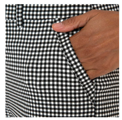 Mario Serrani Women's Slim Fit Pull On Capri Pant (US, Alpha, X-Large, Regular, Regular, Multi (Black/White Gingham))