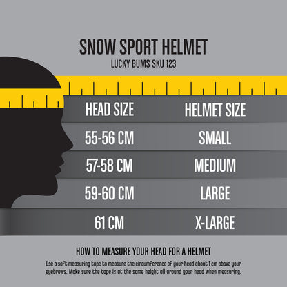 Lucky Bums Snow Sport Helmet, Matte Black, Small