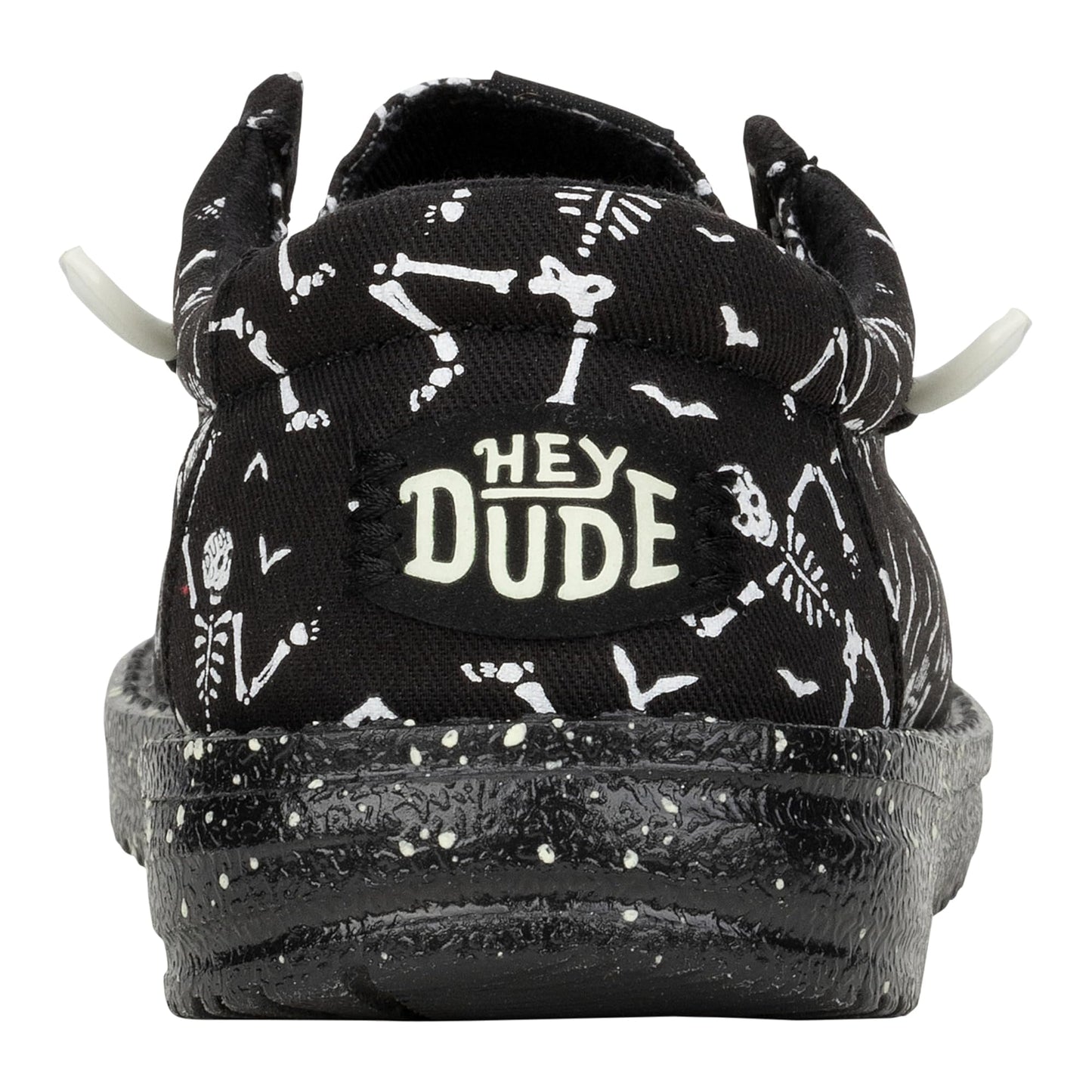HEYDUDE Kids Mens Wally Skeletons (Little Kid/Big Kid) Black 5 Big Kid M