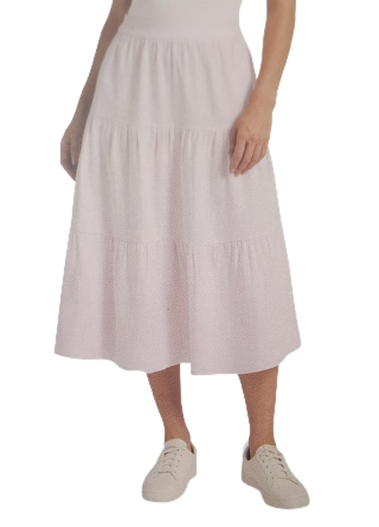 Matty M Women's Linen Blend Midi Skirt with Pockets (US, Alpha, XX-Large, Regular, Regular, Light Purple)