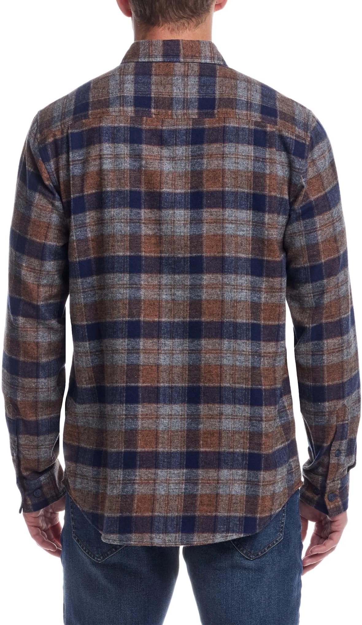 Weatherproof Vintage Men's Casual Button Down Long Sleeve Soft Brushed Plaid Flannel Shirt (US, Alpha, Medium, Regular, Regular, Multi)