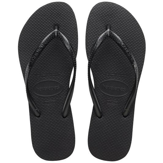Havaianas Girls Slim (Toddler/Little Big Kid) Flip-Flop, Black, 2