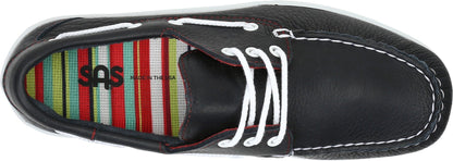 SAS Catalina Lace Up Boat Shoe Navy 6 W - Wide (C)