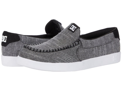 DC Men's Scoundre Slip-On Casual Skate Shoe Black/Heather Grey 6.5 D - Medium