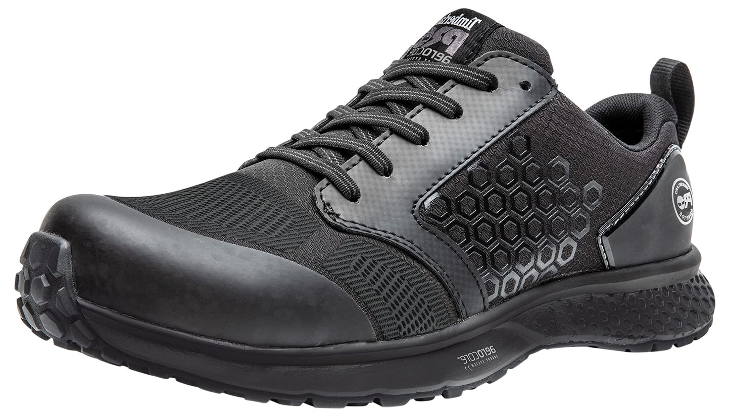 Timberland PRO Women's Reaxion Composite Safety Toe Athletic Work Shoe, Black/Grey, 6.5