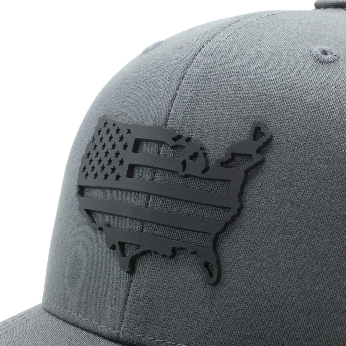 The Pride American Flag Hat Men Women Trucker Baseball Snapback Premium Patch Designed in USA (Map-ch-ch-Matte)
