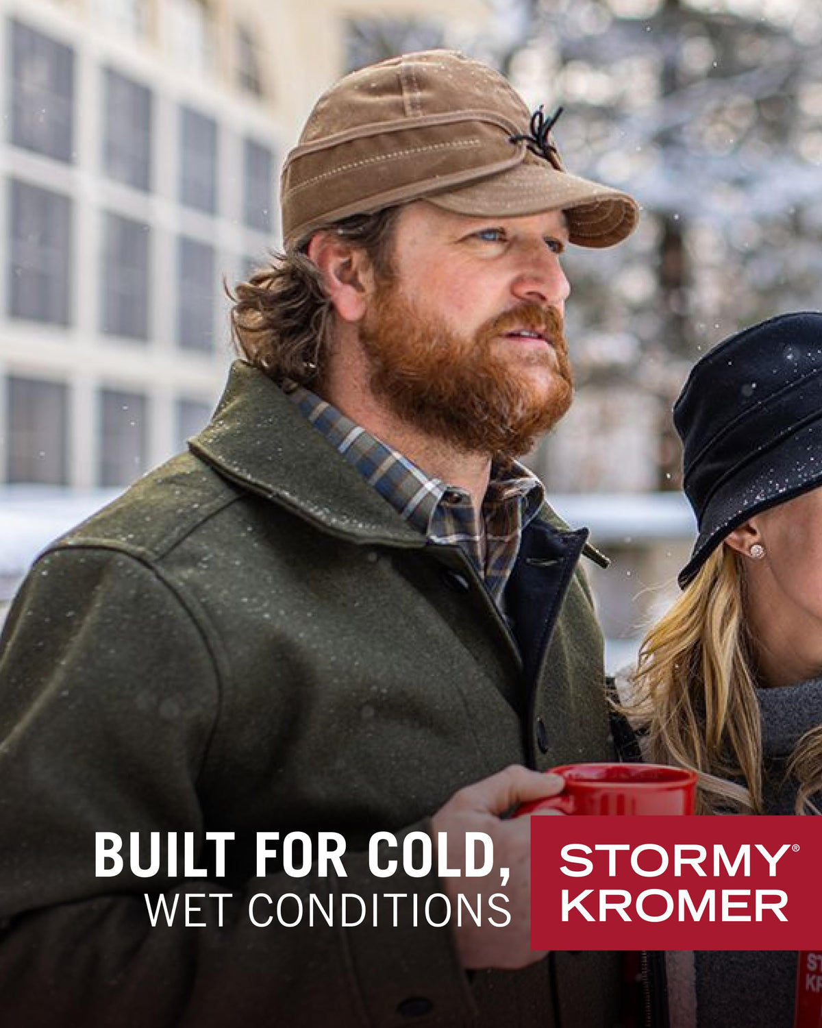 Stormy Kromer The Insulated Waxed Cotton Cap, Dark Oak, Size 7 3/8