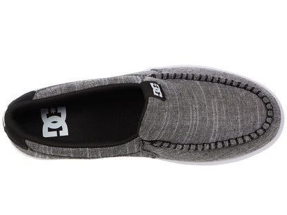 DC Men's Scoundre Slip-On Casual Skate Shoe Black/Heather Grey 6.5 D - Medium