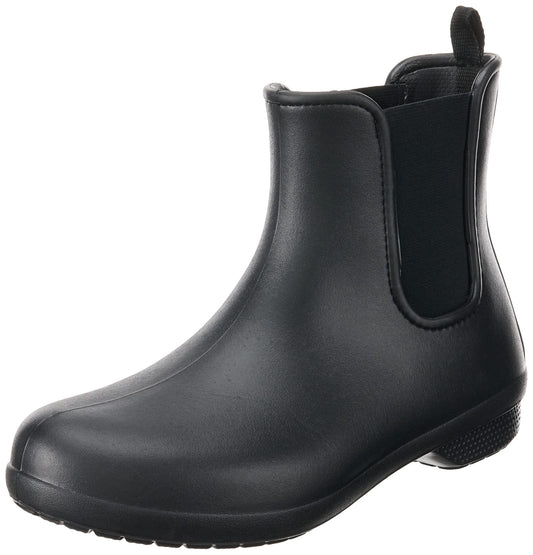 Crocs Women's Freesail Chelsea Ankle Rain Boots Black, Numeric_4