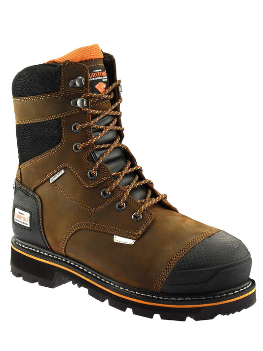 Herman Survivors Pro Series Waterproof Steel Toe Slip Resistant Boots ASTM Rated Safe Construction Work Boots (7.5)