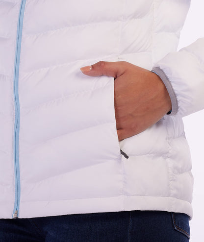 Spyder Women's Peak Hoodie Insulator Jacket, White, Medium