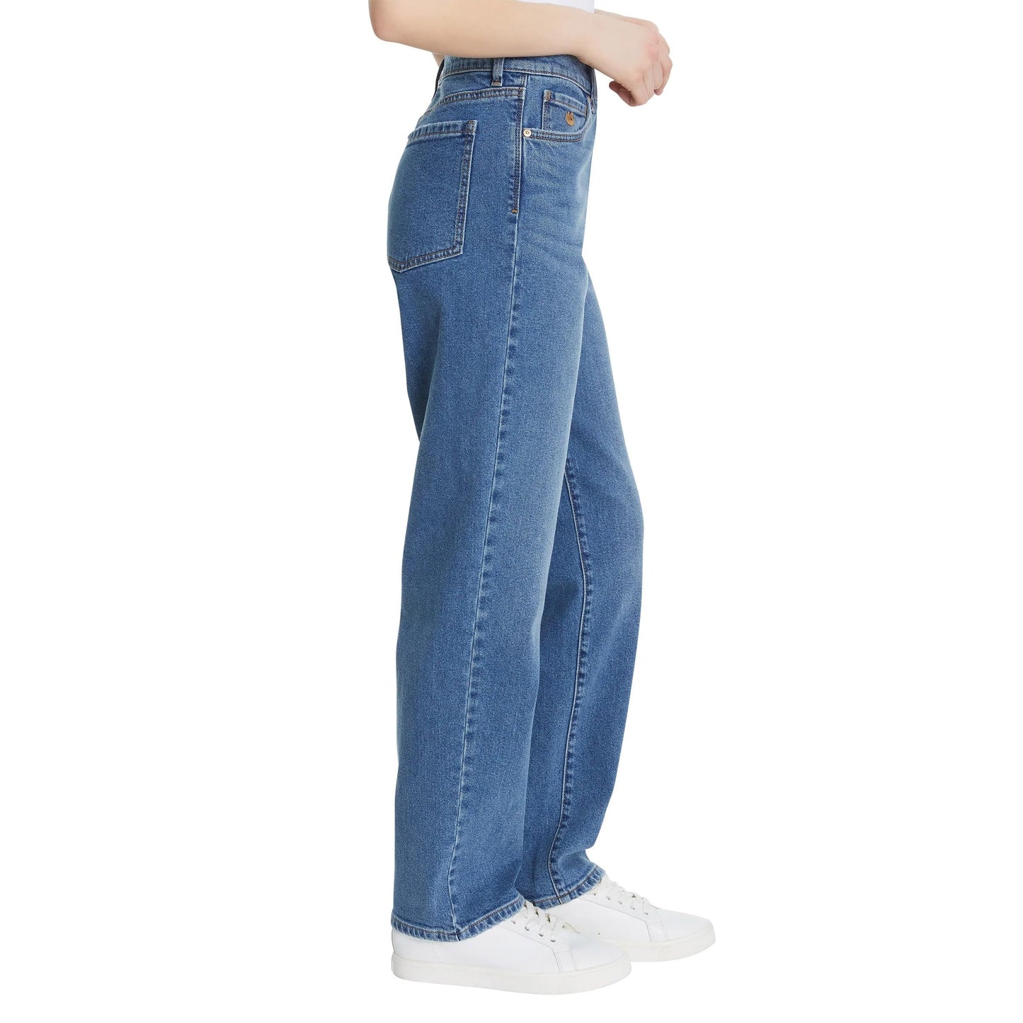 Gloria Vanderbilt Women’s Straight Leg Relaxed Fit Cotton Stretch Jean (Dark Blue, 8)