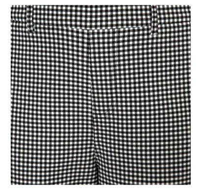 Mario Serrani Women's Slim Fit Pull On Capri Pant (US, Alpha, X-Large, Regular, Regular, Multi (Black/White Gingham))