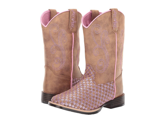 M&F Western Girl's Kennedy (Toddler/Little Kid) Brown/Pink US 10.5 Little Kid M