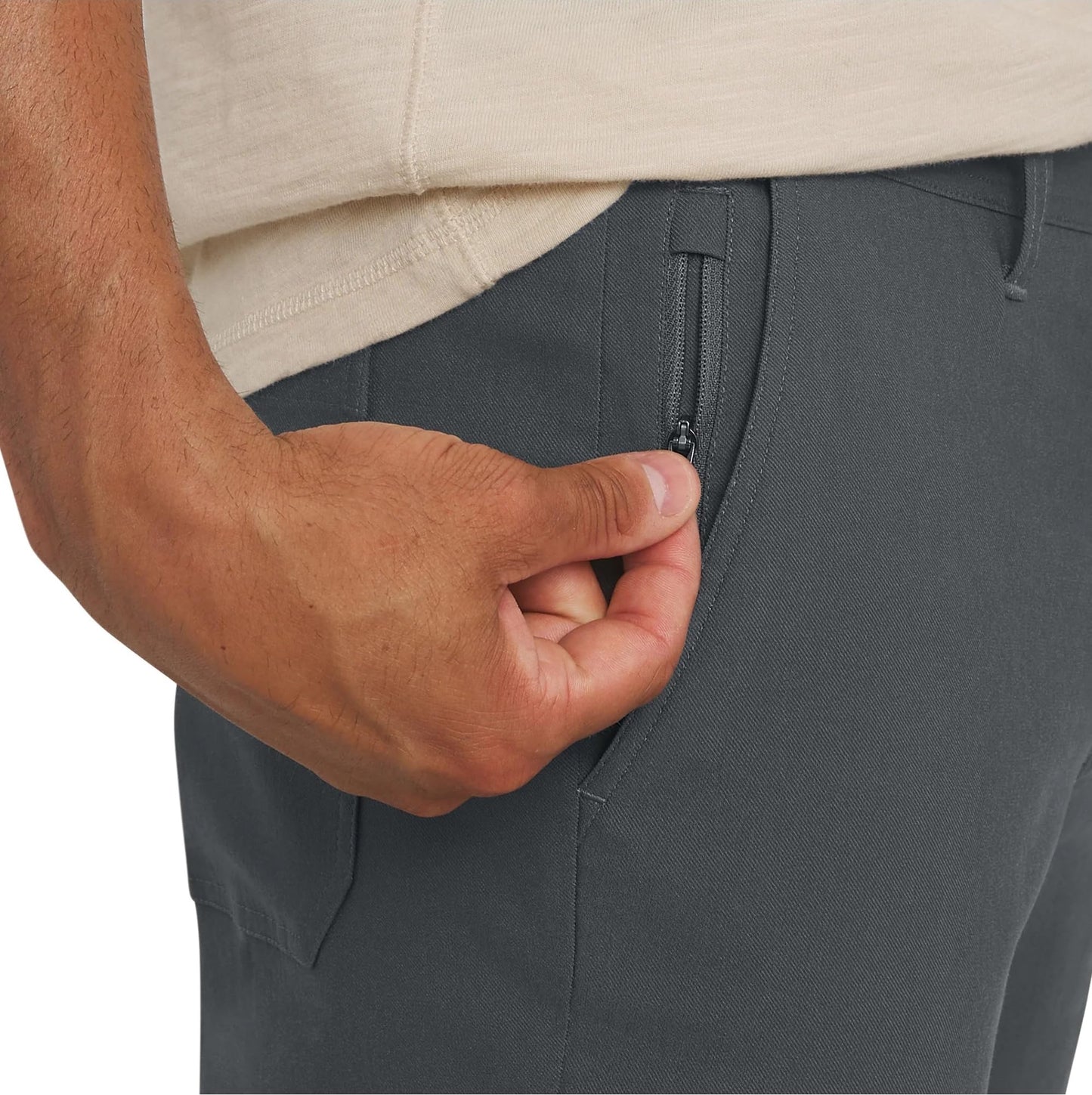 Weatherproof Vintage Men's Water Resistant Active Stretch Straight Fit Tech Pant (US, Waist Inseam, 36, 34, Regular, Regular, Gray)