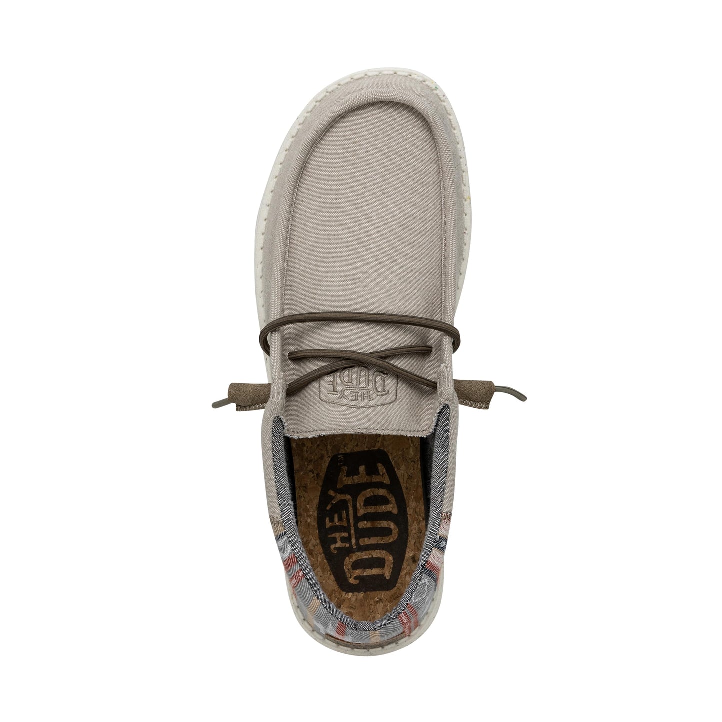 HEYDUDE Men's Wally Funk Slip On Shoe, Sand Size 6 | Lightweight Casual Loafer | Easy On Travel Shoe, Textile Upper, Everyday Wear