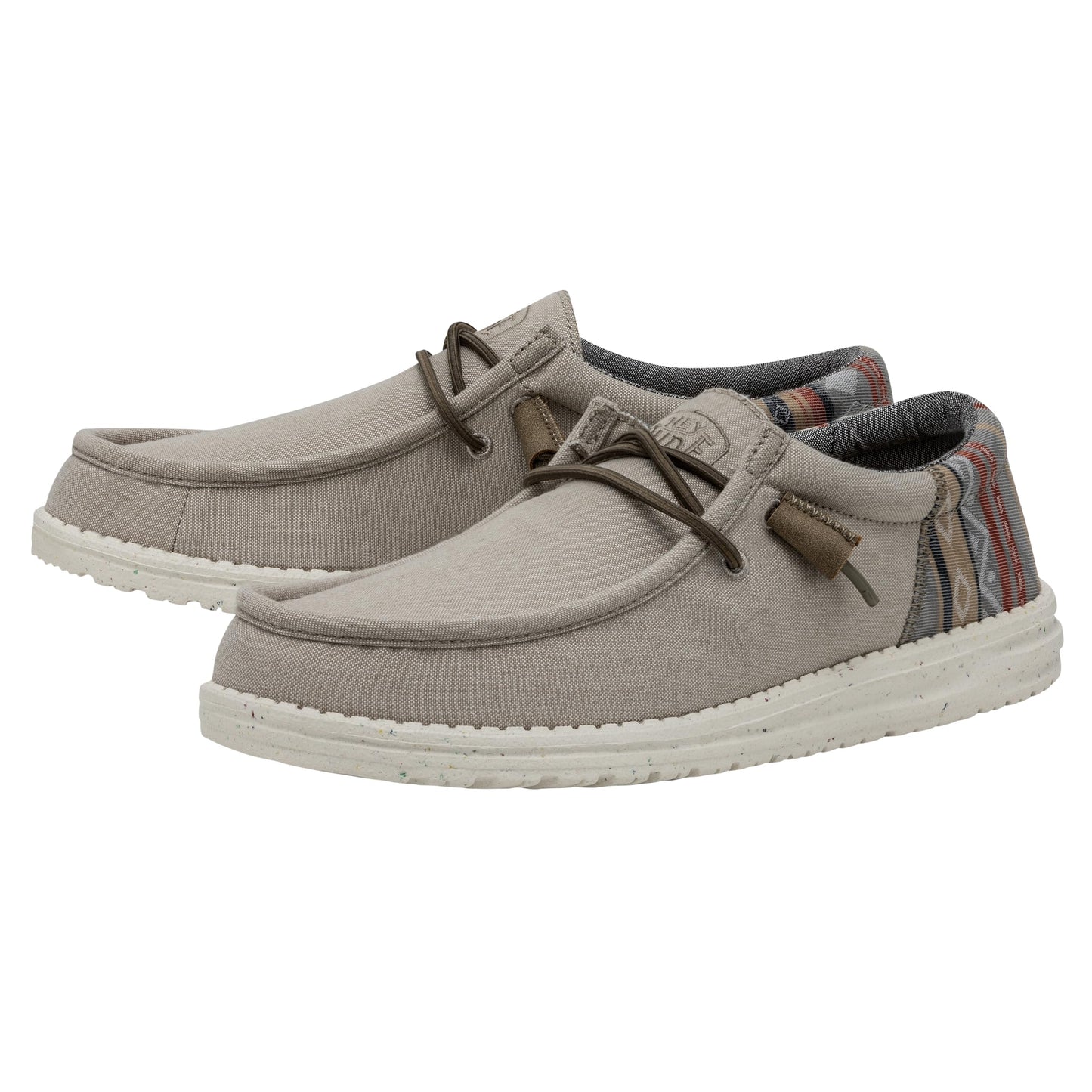 HEYDUDE Men's Wally Funk Slip On Shoe, Sand Size 6 | Lightweight Casual Loafer | Easy On Travel Shoe, Textile Upper, Everyday Wear