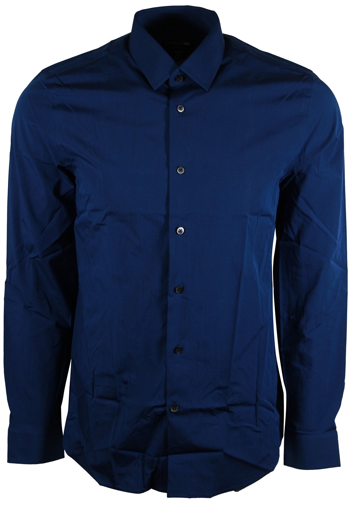 Express Men's Extra Slim Buttondown Shirt (M, Navy)