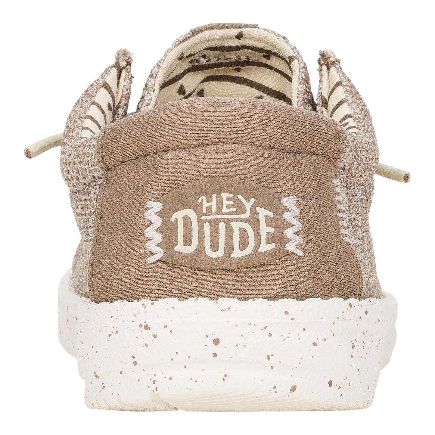 HEYDUDE Boy's Youth Wally Stretch Sox Slip On Shoe, Walnut Size 5 | Lightweight Easy On Travel Ready Casual Sneaker