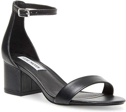 Steve Madden Women's Irenee Black Leather Sandal 9 US