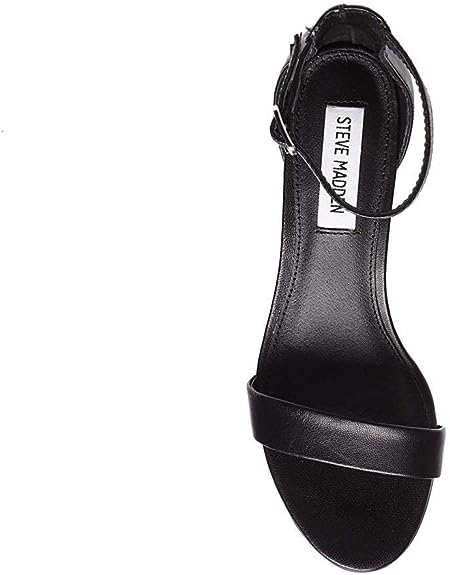 Steve Madden Women's Irenee Black Leather Sandal 9 US