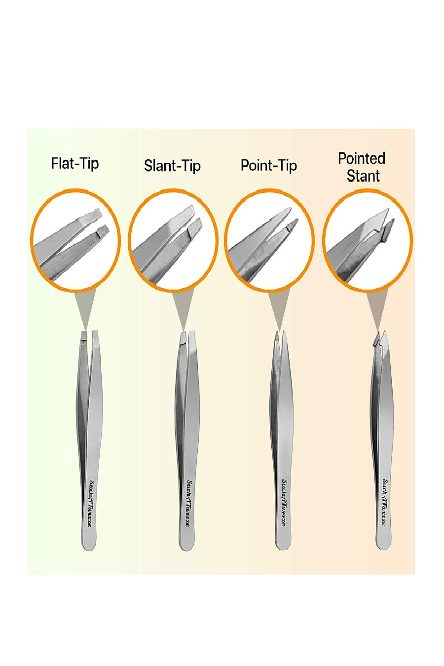 SuchATweeze Stainless Steel Slant Tweezer