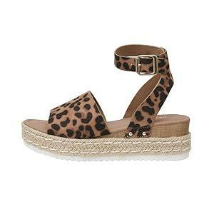 CUSHIONAIRE Women's Miranda espadrille wedge sandal, LEOPARD 9.5